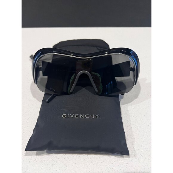Givenchy GV40098 01A Night Bird 131MM black Geometric unisex Sunglasses NEW - Picture 10 of 10